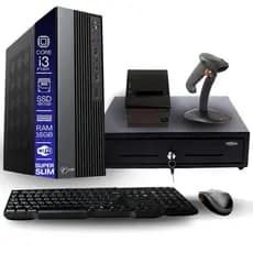 Kit PDV TOB Intel i3 4ªG 16GB SSD 480GB Win11 Rede SFio Teclado Mouse Gaveta Dinheiro ImpTérmica Leitor Código de Barras