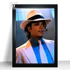 Quadro Decorativo moldura Cantor Michael Jackson 44cm