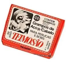Caixa c/ 50 Grampos Teimosão Grande Em Aço Preto Para Cabelo N°7- Teimoso