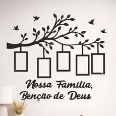 Decoração para Sala Quadro de Fotos Porta Retrato Mdf Decorativo