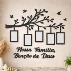 Quadro Decoração Sala Família Porta Retrato Mdf