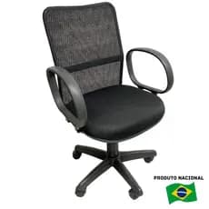 Cadeira de escritório Lg Flex Cadeiras giratória executiva ergonômica preta com estofado de poliéster
