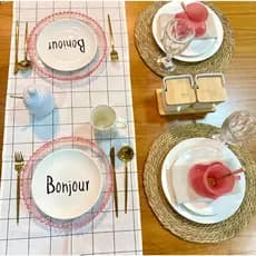 Kit 1 Caminho de mesa e 2 Sousplat Mesa Posta Vários Modelos