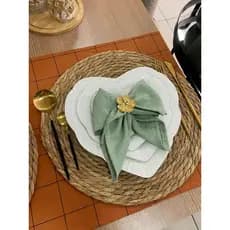 Kit 4 Guardanapos de Pano Estampado Grid Varias Cores Mesa Posta