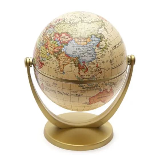 Globo Terrestre Giratório Politico Vira 360 Graus Vintage