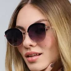 Oculos Luxo de Sol Americano Blogueira Lente Degrade Lançamento Over Aro Metal Anticorrosivo Seven