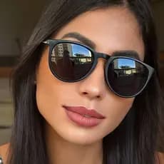 Óculos de Sol Redondo Proteção UV 400 Acetato Urbano Casual Retro Marca Seven Original