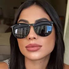 Óculos de Sol Feminino Redondo Seven Fashion Hypado Estilo Blogueira UV400