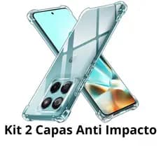 Kit 2 Capas Capinha Anti Impacto Transparente para Motorola Moto Todos Modelos