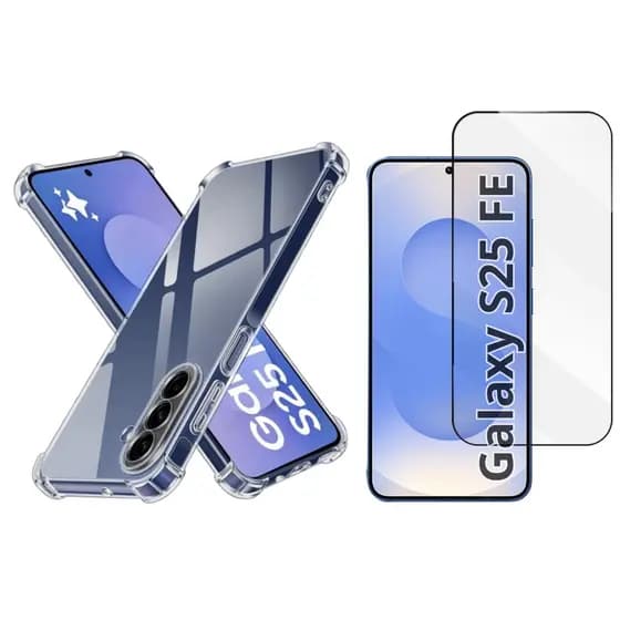 Capa Capinha Case e Película de Vidro 3D para Samsung Galaxy S25 FE