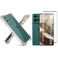 Capa Capinha + Película 3d Para Motorola Moto Edge 50 Pro Fusion Ultra Neo