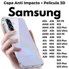 Capa Capinha Case + Película 3D para Samsung Galaxy Todos Modelos