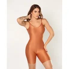 Macaquinho Melina Fitness Feminino Alça Fina Justo Academia Treino Corrida Moda Esportiva
