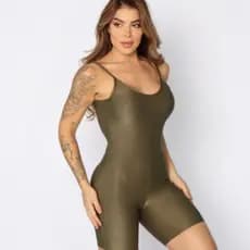 Macaquinho Melina Fitness Feminino Alça Fina Justo Academia Treino Corrida Moda Esportiva