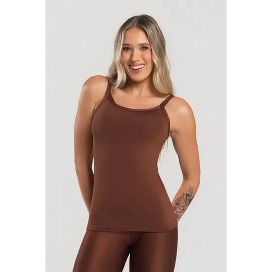 Regata Alça Fina Fitness Blusa Feminino Liso Slim Camiseta Academia Verão