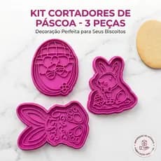 Cortador e Carimbo de Biscoito Grande Páscoa Marcador Pasta Americana Biscuit Cookie Bolacha