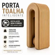 Suporte Porta Toalha Gancho Adesivo Para Parede Elegante Sem Furo