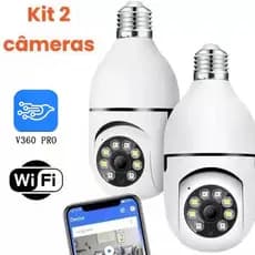 Câmera de Segurança 360 Graus com Encaixe Lâmpada WiFi 2.4GHz Full HD para Casa Escritório-G4