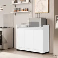 Aparador Buffet Real Retrô com 3 Portas e Prateleira Interna - Diversas cores