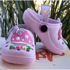Babuche Sandália Chinelo Infantil Feminina Papete Com Enfeites Brilho Menina Leve Macia Resistente