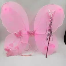 Asa de borboleta com conjunto de Varinha e tiara para Festa e Fantasia