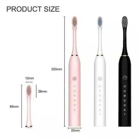 Escova elétrica de dente masculino e feminino com carregamento USB
