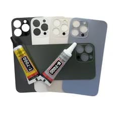 Tampa Vidro Traseira Para iPhone 13 PRO MAX  COM FURO MAIOR + Uma COLA 15ML