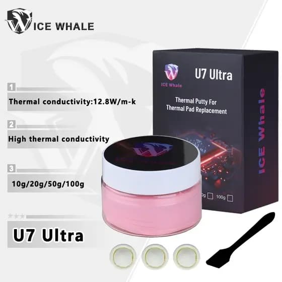 Massa Ultra Térmica Whale U7 , Para Processador VGA GPU IC , Resfriamento Rápido , Almofada , Substituição , Bloqueio De