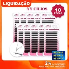 Fadvan 10PCS YY eyelashes Extensão De Cílios Postiços Em Formato De Premium Maquiagem Y shape 8-15