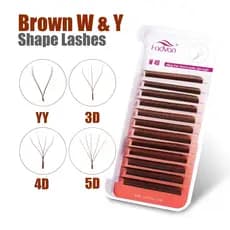 FADVAN Cílios Cor Marrom YY 3DW 4DW 5DW Forma Extensões De Postiços Naturais