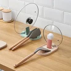 Prateleira para Cozinha para Armazenamento de Tampa de Panela e Suporte para Colher Estilo Noruegu