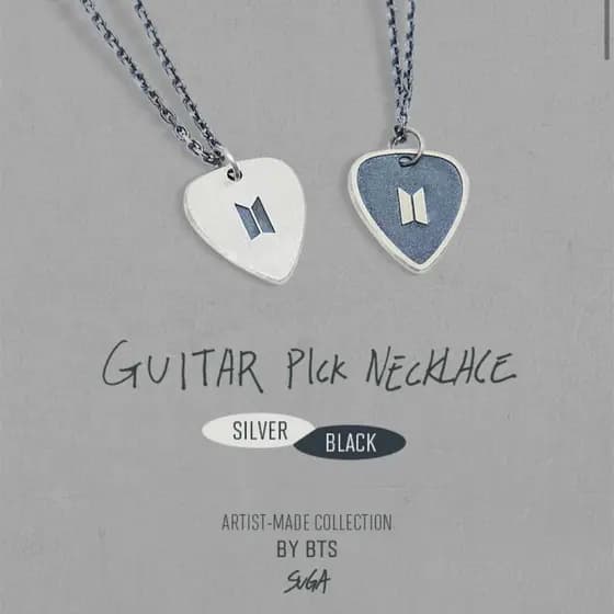 Kpop Bangtan Boys Necklace SUGA Pingente De Guitarra Para Presente Do Exército