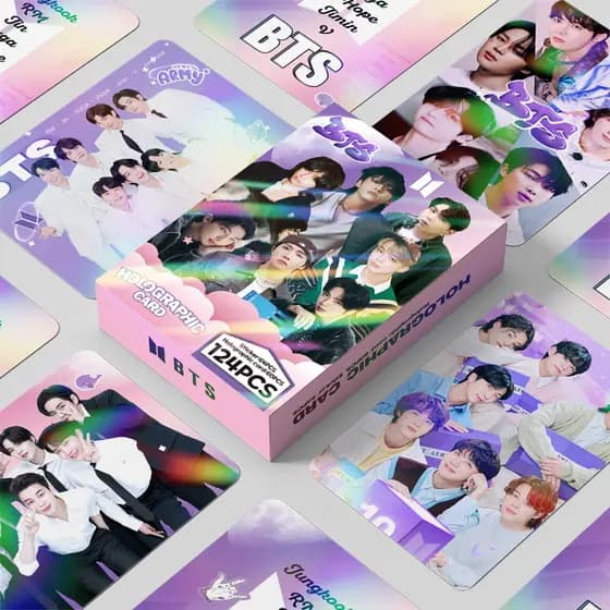 KPOP 124 Unidades/Caixa Cartões Fotográficos Holográficos laser LOMO Cartão De Coleção