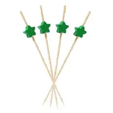 Kit 300 Espeto Estrela Verde 12 Cm Restaurante Atacado