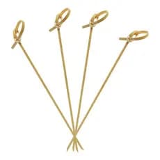 Kit 300 Espeto Palito 15 Cm Nó Bambu Festa Natal Atacado