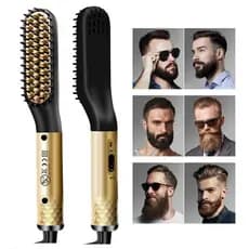 Pente Reto Profissional Cabelo Escova Barba Alisador Multifuncional Reta Modelador De Ferramenta De Estilo De Aquecimento Rápido