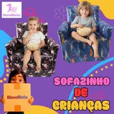 Sofá Sofázinho Infantil Poltrona Courino Impermeável Puff Para Crianças Masculino Feminino Promoção