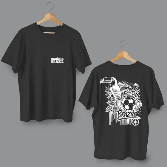 Camisa Brazilian Soul Streetwear Oversized T-shirt Básica Street Algodão Premium Preto Roxo Bege