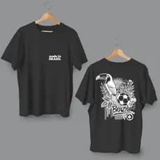 Camisa Brazilian Soul Streetwear Oversized T-shirt Básica Street Algodão Premium Preto Roxo Bege