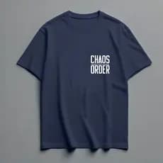 Camisa Chaos and Order Streetwear Oversized T-shirt Básica Street Algodão Premium Preto Roxo Bege