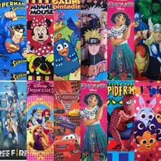 Toalhas de Boca Personagem Infantil, Pequenas escolares