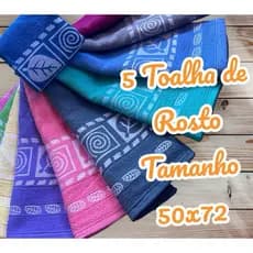 5 Toalha de Rosto Folha 50x72 100% Algodão