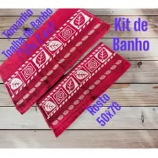 Kit 1 Toalha de Banho Gigante 1 Toalha de Rosto