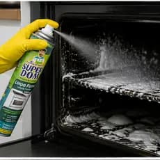 Limpa Forno Airfryer Spray 250ml 150 g Desengordurante Remove Rápido a Gordura Incrustada Super Dom