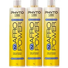 Kit  3X Selagem | 👩🏽‍🦱 Afro Liss Orgânica Sem formol 1000ml 💛