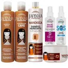 Kit Progressiva De Café Sem Formol + Kit SOS Reconstrução Capilar -  Hidratação, Brilho e Sem Frizz
