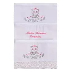 Saquinho Maternidade para Roupinhas 03 Unidades Panda Rosa Baby Joy