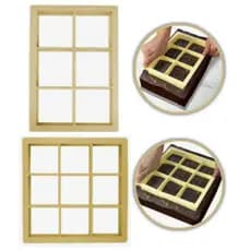Cortador de Brownie 5x5 7x7 Plástico Livre de BPA Brownie Bolo Gelado Pão de Mel