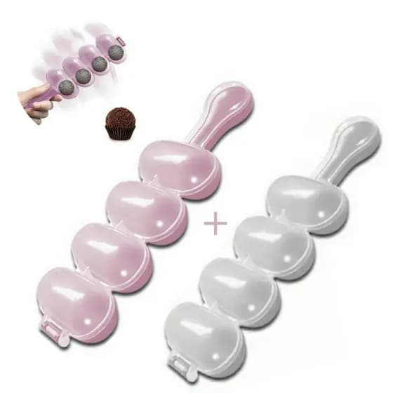 Kit 2 Boleador Enrolador Chocalho Brigadeiros Doces Gourmet Arroz Sushi Confeitaria Cozinha Japonesa