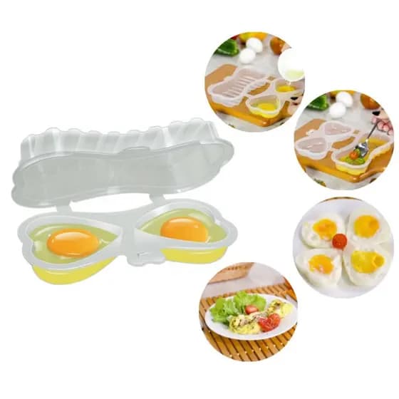 Forma Omelete Ovos Formato Coração Egg Fácil Microondas Plástico Livre de BPA